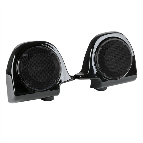 RP2210-2003B Low Fairing Speaker Pods Pods Size 6.5" Metal Grilles With Speakers For Harley Davidson Touring Models FLT, FLHT, FLHTCU, FLHRC, Road King, Street Glide, Electra Glide, Ultra-Classic 1983-2013