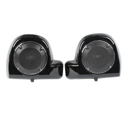 RP2210-2005B Low Fairing Speaker Pods Pods Size 6.5" With Metal Grilles With Speakers For Harley Davidson Touring Models FLT, FLHT, FLHTCU, FLHRC, Road King, Street Glide, Electra Glide, Ultra-Classic 2014-2023