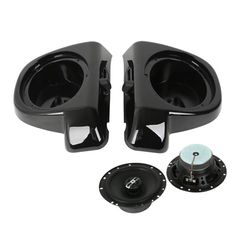RP2210-2010B Low Fairng Fairing Speaker Pods, Pods Size:6.5" No Metal Grilles With Speakers For Harley Davidson Touring Models FLT, FLHT, FLHTCU, FLHRC, Road King, Street Glide, Electra Glide, Ultra-Classic 2014-2023