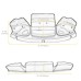 RP5500-4003B Windshield Bag For Harley Touring Ultra Limited and Tri Glide Models  2014-Later (except '23-'24 FLHXSE and '24 FLHX)