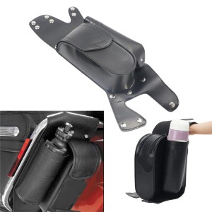 RP5500-5008B Motorcycle PU Leather Left Saddlebag Guard Bag For Harley Touring Electra Glide 1996-2013
