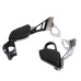 RP5516-1007 Motorcycle Adjustable Rear Passenger Arm Rests W/Drink Holder For Harley Touring Models 2014-2024