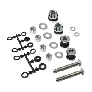 RP5520-4005C Sissy Bar Backrest Docking Hardware Kit For Harley Dyna FXDF 2008-2017 and more