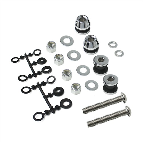 RP5520-4005C Sissy Bar Backrest Docking Hardware Kit For Harley Dyna FXDF 2008-2017 and more