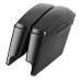 RP5530-1001 No Streached Complete Black Hard Saddlebags No Locks ，Painted For Harley Touring Models 1993-2013
