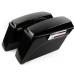 RP5530-1002 No Streached Complete Black Hard Saddlebags Trunk w/Lid Latch Kit Full set Black Latches For Harley Touring Models 1993-2013