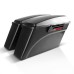 RP5530-1002 No Streached Complete Black Hard Saddlebags Trunk w/Lid Latch Kit Full set Black Latches For Harley Touring Models 1993-2013