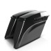 RP5530-1003 Streached Complete Black Hard Saddlebags Painted ,No Locks For Harley Touring Models 1993-2013