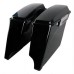 RP5530-1004 Streached Complete Black Hard Saddlebags Full set Black Latches For Harley Touring Models 1993-2013