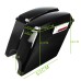 RP5530-1004 Streached Complete Black Hard Saddlebags Full set Black Latches For Harley Touring Models 1993-2013