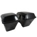 RP5530-1005B No Streached Fat Ass Black Hard Saddlebags Full Set 40% more space than 5530-1002B Painted No Locks For Harley Touring Models 1993-2013