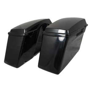 RP5530-1005B No Streached Fat Ass Black Hard Saddlebags Full Set 40% more space than 5530-1002B Painted No Locks For Harley Touring Models 1993-2013