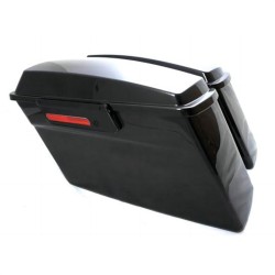 RP5530-1006 No Streached Fat Ass Black Hard Saddlebags Full Set Black Latches 40% more space than 5530-1002B For Harley Touring Models 1993-2013