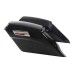 RP5530-1009 Streached Extended with cut Angled Complete Black Hard Saddlebags Full set Black Latches For Harley Touring Models 1993-2013