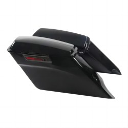 RP5530-1009 Streached Extended with cut Angled Complete Black Hard Saddlebags Full set Black Latches For Harley Touring Models 1993-2013