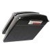 RP5530-1010 2-Into-1 4 Stretched Saddlebags Single Blocked Full sets Black Latches For Harley Touring Models 1993-2013