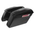 RP5530-1012 No Streached Complete Black Hard Saddle bags with Single 6*9 Slope saddlebag lids Full set Black Latches For Harley Touring Models 1993-2013