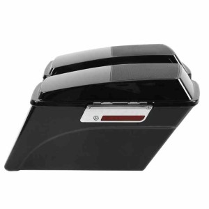 RP5530-1013 No Streached Complete Black Hard Saddle bags with Single 6*9 Slope saddlebag lids Full set Black Latches For Harley Touring Models 1993-2013