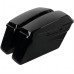 RP5530-1017 No Streached Complete Black Hard Saddlebags No Locks Painted For Harley Touring Models 2014-Later