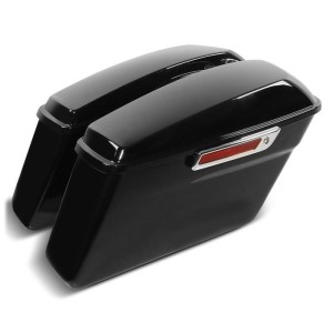 RP5530-1018 No Streached Complete Black Hard Saddlebags Trunk w/Lid Latch Kit Full set Black Latches For Harley Touring Models 2014-Later