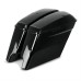 RP5530-1019 Streached Complete Black Hard Saddlebags No Paint No Locks For Harley Touring Models 2014-2023