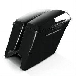 RP5530-1019 Streached Complete Black Hard Saddlebags No Paint No Locks For Harley Touring Models 2014-2023