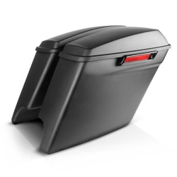 RP5530-1021 Streached Complete Matt Black Hard Saddlebags Full set Black Latches For Harley Touring Models 2014-Later
