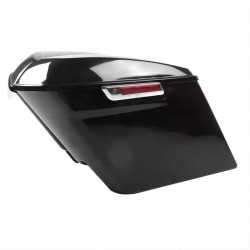 RP5530-1022 Streached Complete Black Hard Saddlebags Full Set Dual Blocked Black Latches For Harley Touring Models 2014-Later