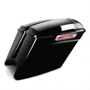 RP5530-1027 No Streached Complete Black Hard Saddle bags with Single 5x7 Slope saddlebag lids Full set With Speakers Full set For Harley Touring Models 2014-Later