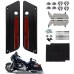 RP5531-1001 Saddle bags Latch Hard Lids Lock Hinges Hardware Cover Color:Black For Harley Touring Models 1993-2013