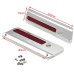 RP5531-2003 Motorcycle Hard Saddle Bags Latch Covers White Reflector Kit With Keyhole Cut Out Harley For Harley Touring Models 1993-2013