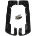 RP5532-1001B Black 4 Hard Saddlebag Extensions Dual Cut For Harley Touring Models 1993-2013