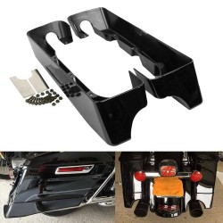RP5532-1002B Black 4 Hard Saddlebag Extensions No Cut For Harley Touring Models 1993-2013