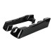 RP5532-1003B Black 6 Hard Saddlebag Extensions Dual Cut Extended For Harley Touring Models 1993-2013