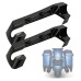RP5532-1003B Black 6 Hard Saddlebag Extensions Dual Cut Extended For Harley Touring Models 1993-2013