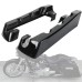 RP5532-1003B Black 6 Hard Saddlebag Extensions Dual Cut Extended For Harley Touring Models 1993-2013