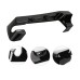 RP5532-1003B Black 6 Hard Saddlebag Extensions Dual Cut Extended For Harley Touring Models 1993-2013
