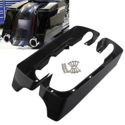 RP5532-1004B Black 4 Hard Saddlebag Extensions No Cut For Harley Touring Models 2014-Later