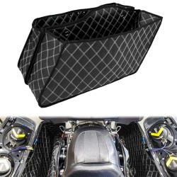 RP5533-1004 Motorcycle Saddlebag Liners Non Stretched Bag Inserts with White Thread Stitch Fit For Harley Touring Models 1996-2013