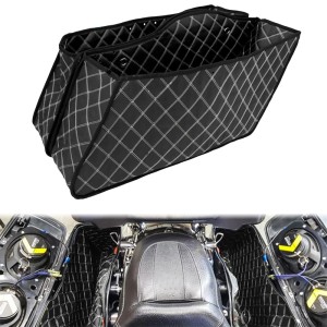 RP5533-1004 Motorcycle Saddlebag Liners Non Stretched Bag Inserts with White Thread Stitch Fit For Harley Touring Models 1996-2013
