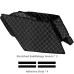RP5533-1006 Motorcycle Saddlebag Liners 5 inch Stretched Bag Inserts with White Thread Stitch Fit For Harley Touring Models 2014-Later