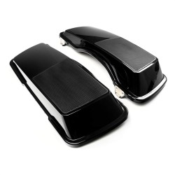 RP5534-1004B Saddlebag Lids Single 6X9 Speaker lids No Speakers Painted Gloss Black For Harley Touring Models 1993-2013