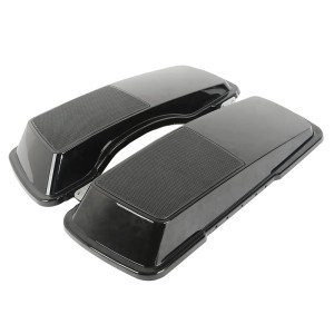 RP5534-1005B Saddlebag Lids Single 6X9 Speaker lids With Speakers Painted Gloss Black For Harley Touring Models 1993-2013
