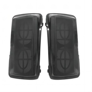 RP5534-1010B Saddlebag Lids Dual 6X9 Speaker lids No Speakers Metal Grilles Painted Gloss Black For Harley Touring Models 1993-2013