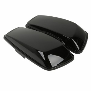 RP5534-1012B Saddlebag Lids OEM Painted Gloss Black For Harley Touring Models 2014-Later