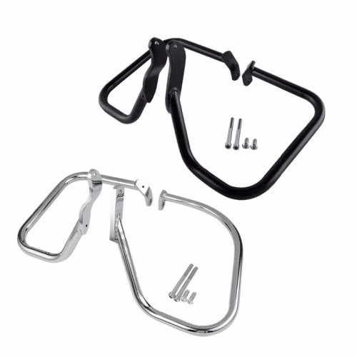 RP5536-1014 Motorcycle Rear Saddlebag Engine Guard Rail Crash Bar For Harley Softail Classic FLST FLSTC 2000-2017