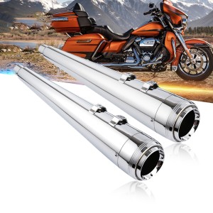 RP0520-1004 4inch Motorcycle Megaphone Slip-On Exhaust Pipes Mufflers For Harley Touring Road Glide Road King Electra Glide Street Glide 1995-2016