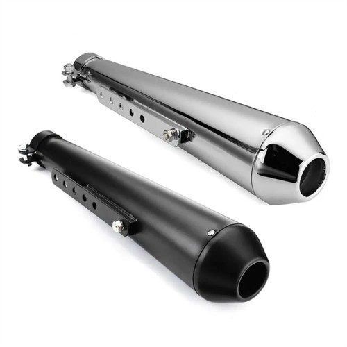 RP0520-1006 440mm Motorcycle Slip-On Exhaust Pipes For Harley Chopper Cruiser Cafe Racer Bobber Scooter