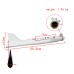 RP0520-1008C 520mm Stainless Steel Motorcycle Exhaust Pipes Right Chrome For Harley Chopper Cruiser Cafe Racer Bobber Scooter
