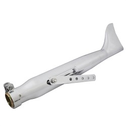 RP0520-1008C 520mm Stainless Steel Motorcycle Exhaust Pipes Right Chrome For Harley Chopper Cruiser Cafe Racer Bobber Scooter